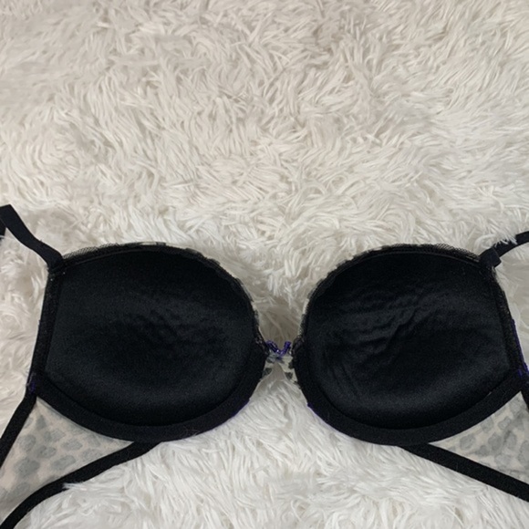 La SENZA Cheetah Print & Purple Lace Bra 32C - Picture 4 of 7